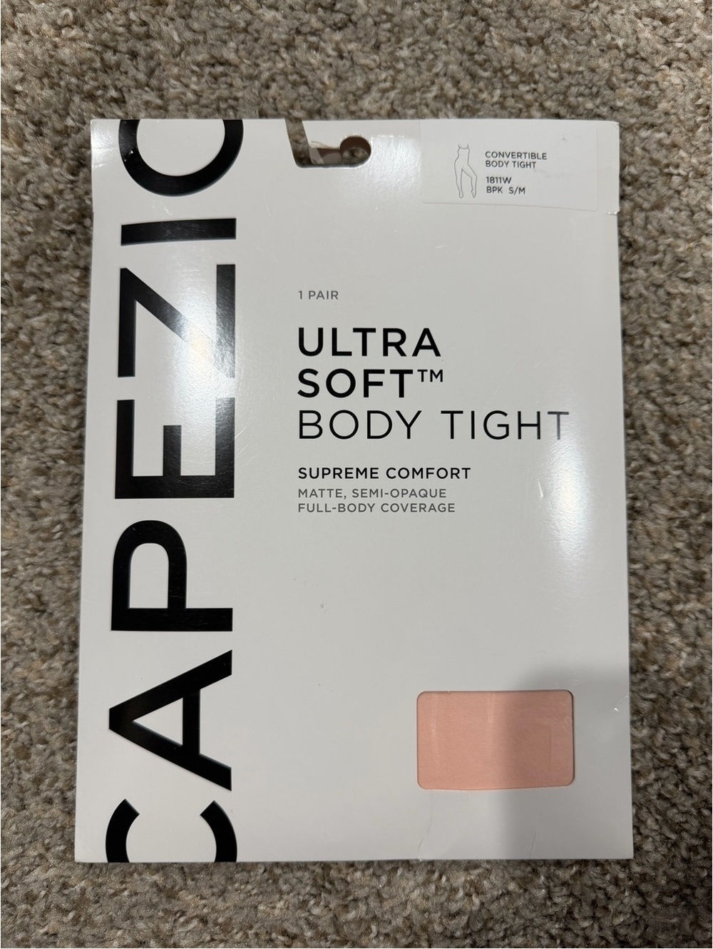 Capezio Ultra Soft Body Tight Convertible Pink Size S/M NEW